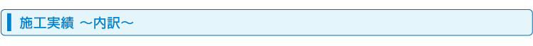 施工実績　内訳